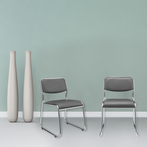 Grey metall stuhl - grey, metall-stuhl